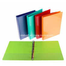 Letter Size PVC 4 Ring Binder File Folder with Transparent PVC Pockets Inside